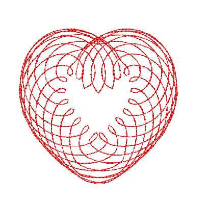 Valentines Heart Redwork