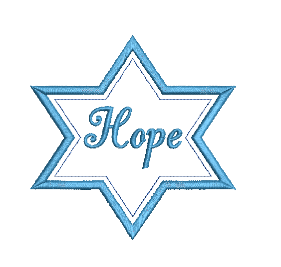 Hope Applique machine embroidery design