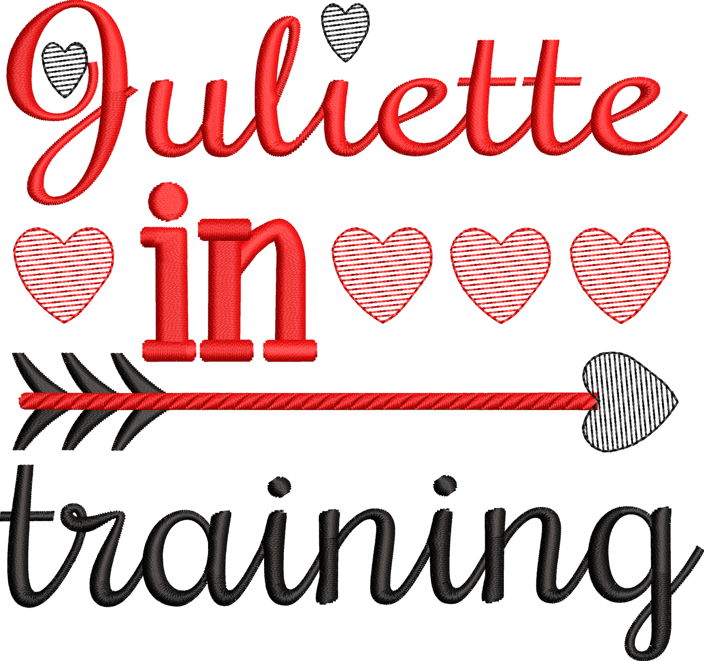 Exclusive Sketchy Valentines Juliette in Training Machine Embroidery Design 4x4