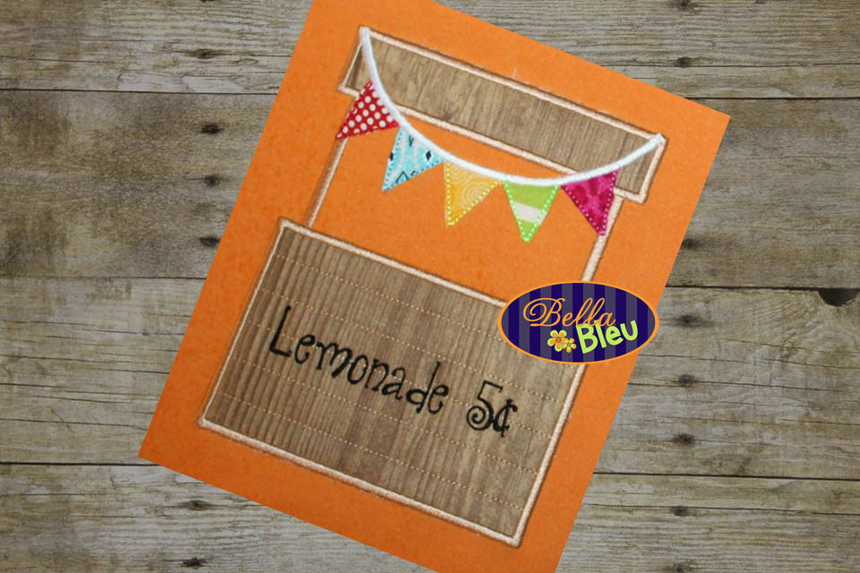 Lemonade Stand Applique