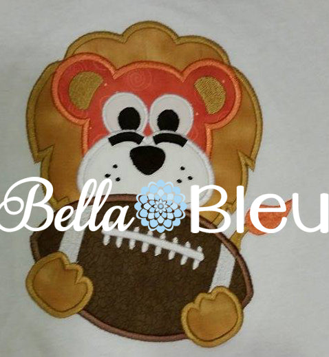 Lions Football Mascot, Lion Football Mascot Applique machine embroidery design