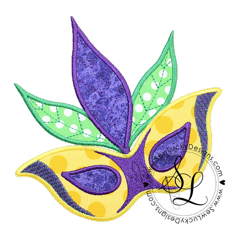 Mardi Gras Mask Applique