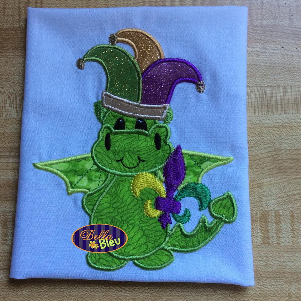 Mardi Gras Dragon Applique Embroidery Designs Design Monogram