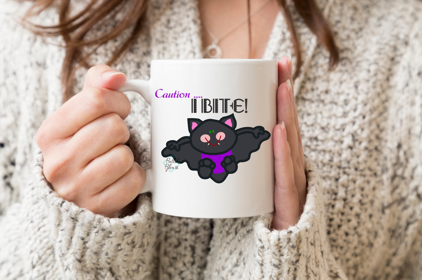 Caution I Bite Halloween Bat Sublimation file