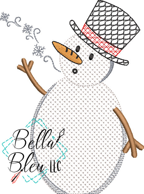 Snowman blowing Kisses Motif