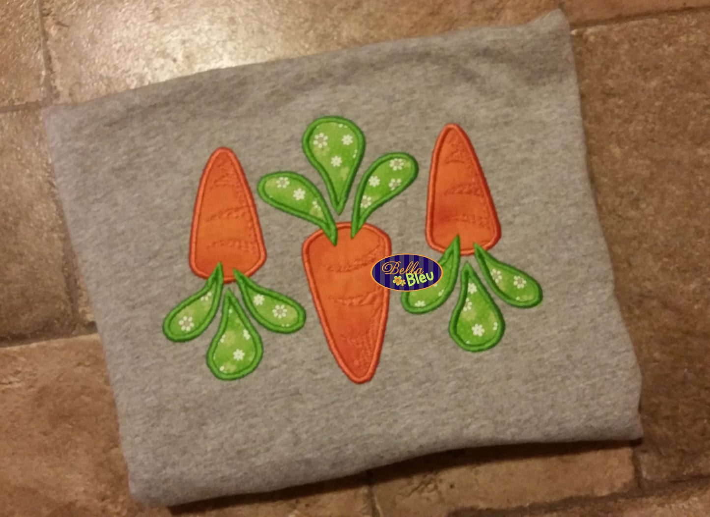 Easter Carrot Bunch Embroidery Applique design Easter machine embroidery