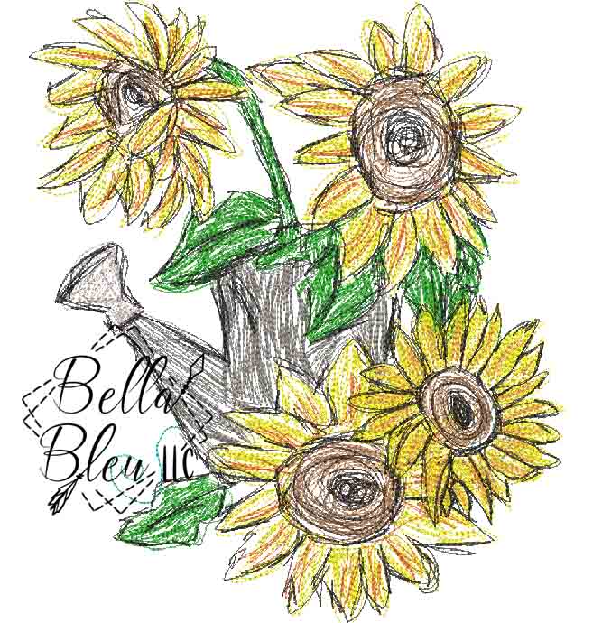 Sunflower Scribble Bundle of 10