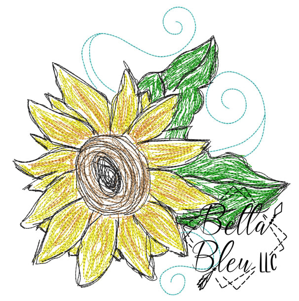 Sunflower Scribble Bundle of 10