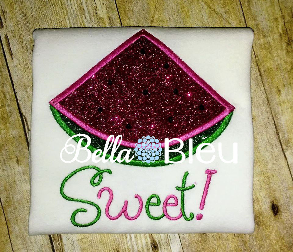 Farm Fresh Watermelon Slice Machine Embroidery Design