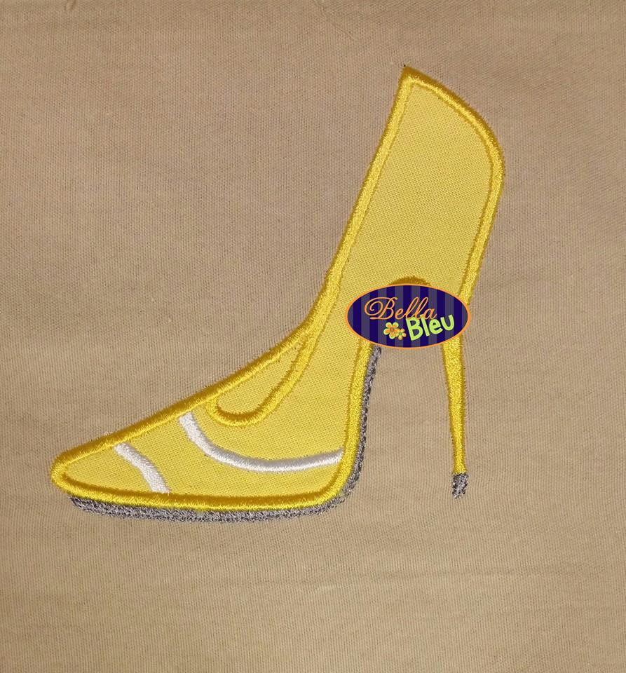 Tennis Shoe Sexy Heel Heels Machine Applique Embroidery Design