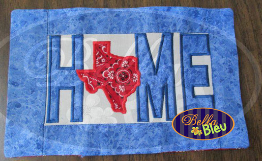 ITH Home Texas Pillow Machine Applique Embroidery Design