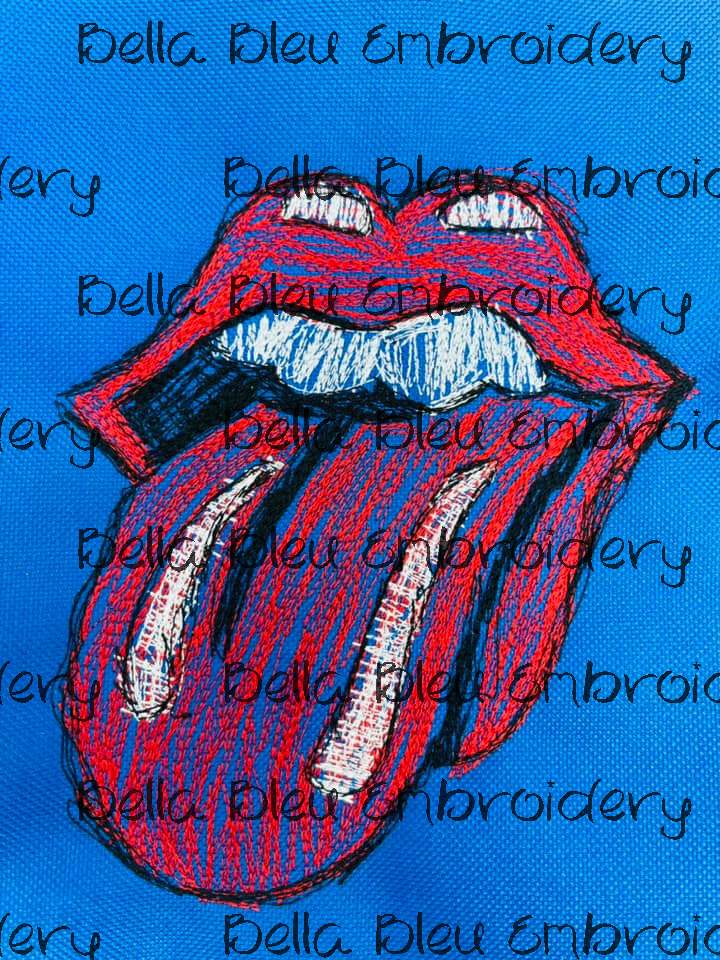 1970's Groovy Tongue & Lips Scribble