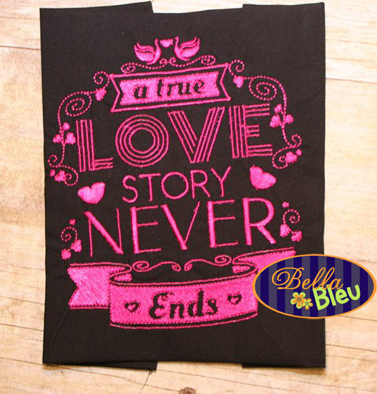 A True Love Story Wedding Valentines Saying