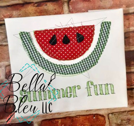 Raggy Watermelon slice applique