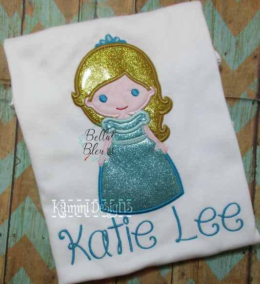 Blue Princess Applique